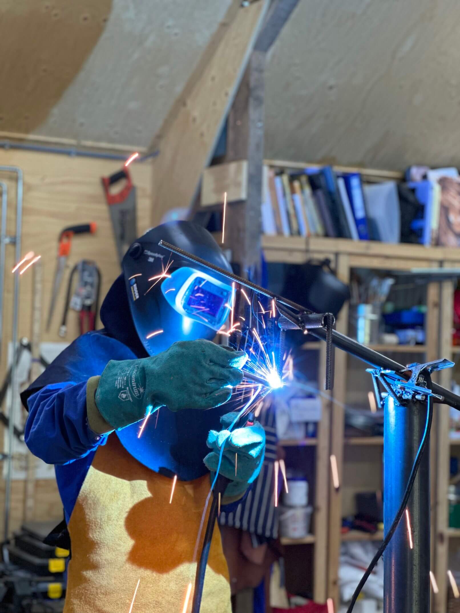 Equine Artist Brigitte Boss in studio