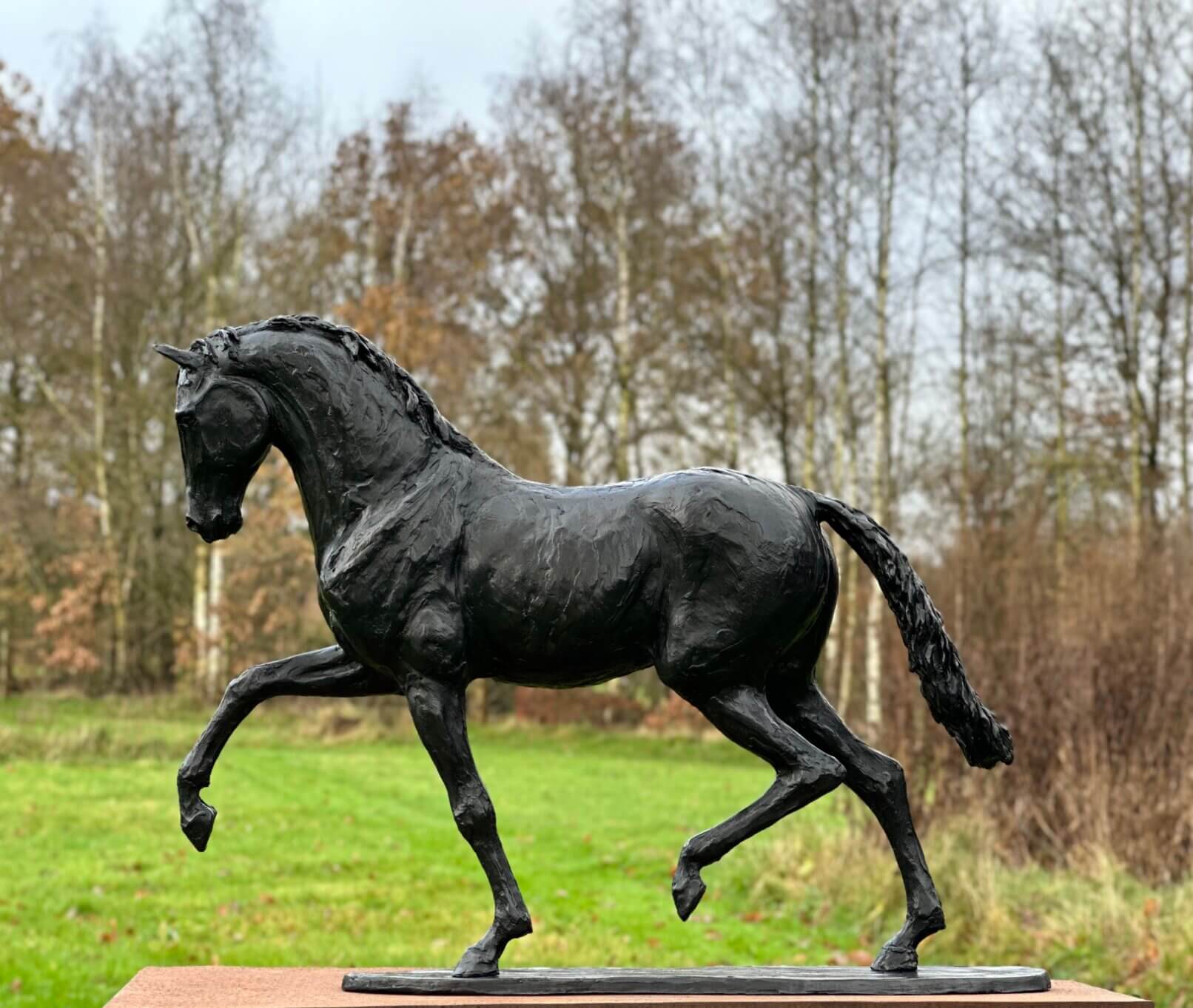 Equine sculpture dressage horse