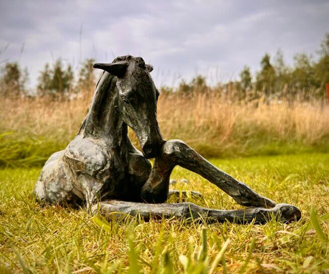 horse sculpture foal bronze
